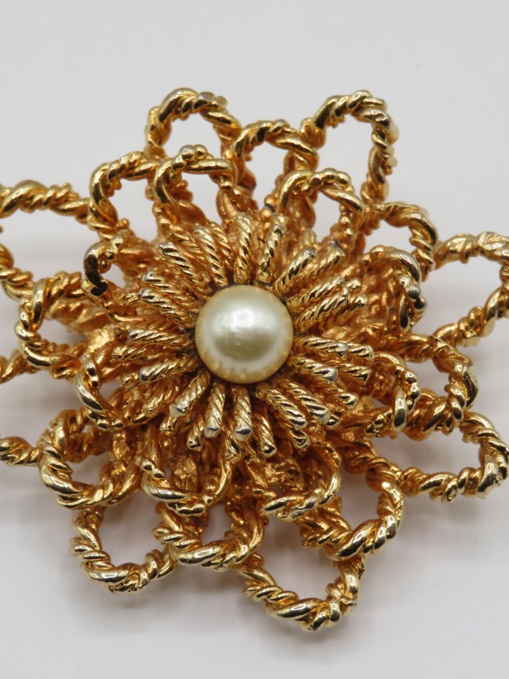 Vintage Capri Faux Pearl Accent Brooch